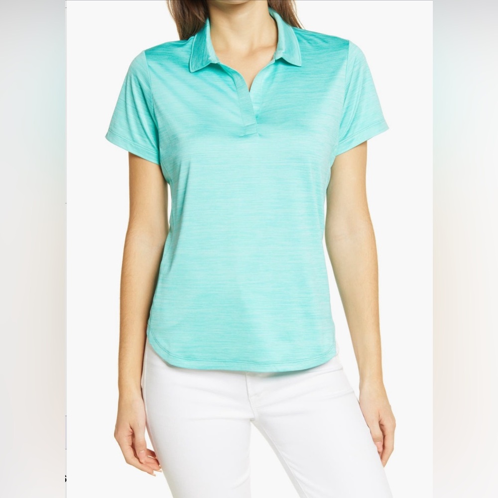 NWT - Tommy Bahama Delray IslandZone Short Sleeve Polo - Aqua Aloha